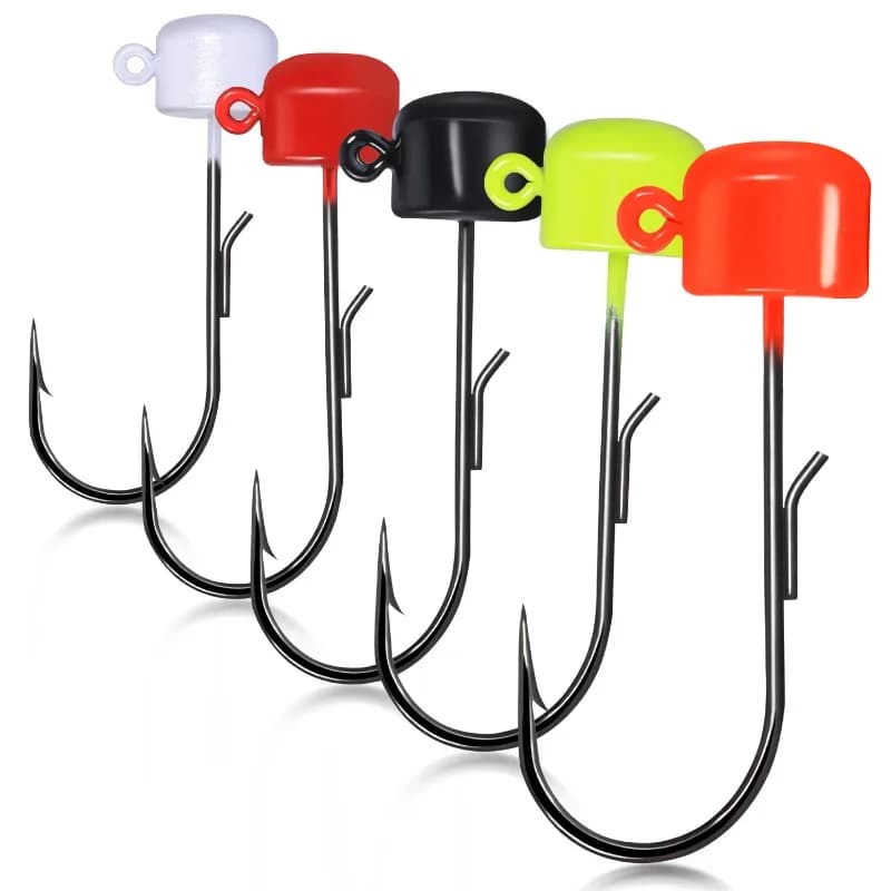 Hameçons jig head Sougayilang 3.5g-5.5g pour leurres souples - Pêche au ned rig, perche, truite, black bass