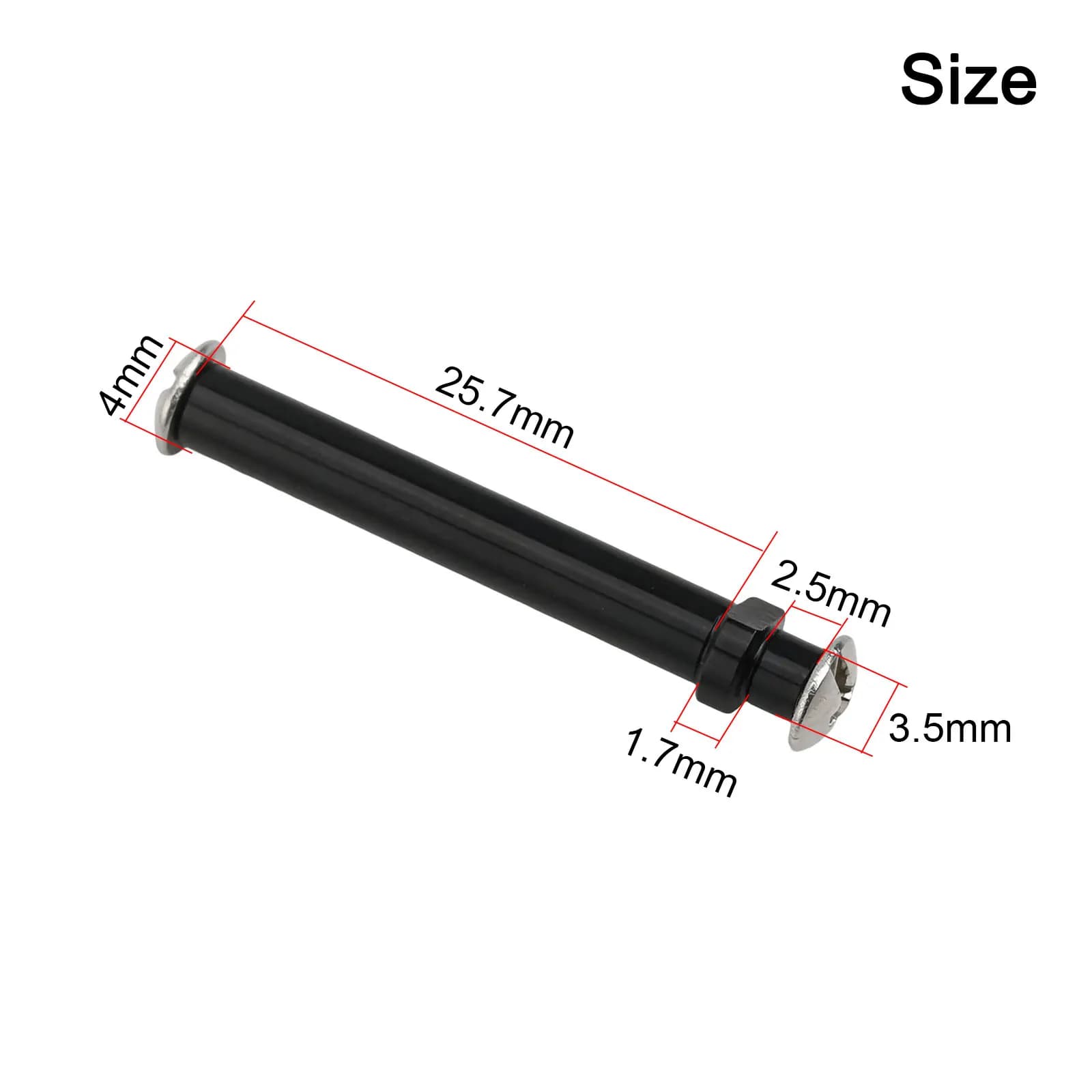 Axe en alliage aluminium pour poignée de moulinet Daiwa - pièce de rechange 4mm casting et spinning