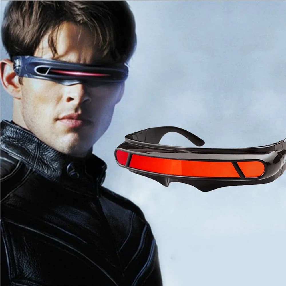 Lunettes de soleil polarisées X-man Cyclops cosplay mémoire forme pêcheur protection UV design unique