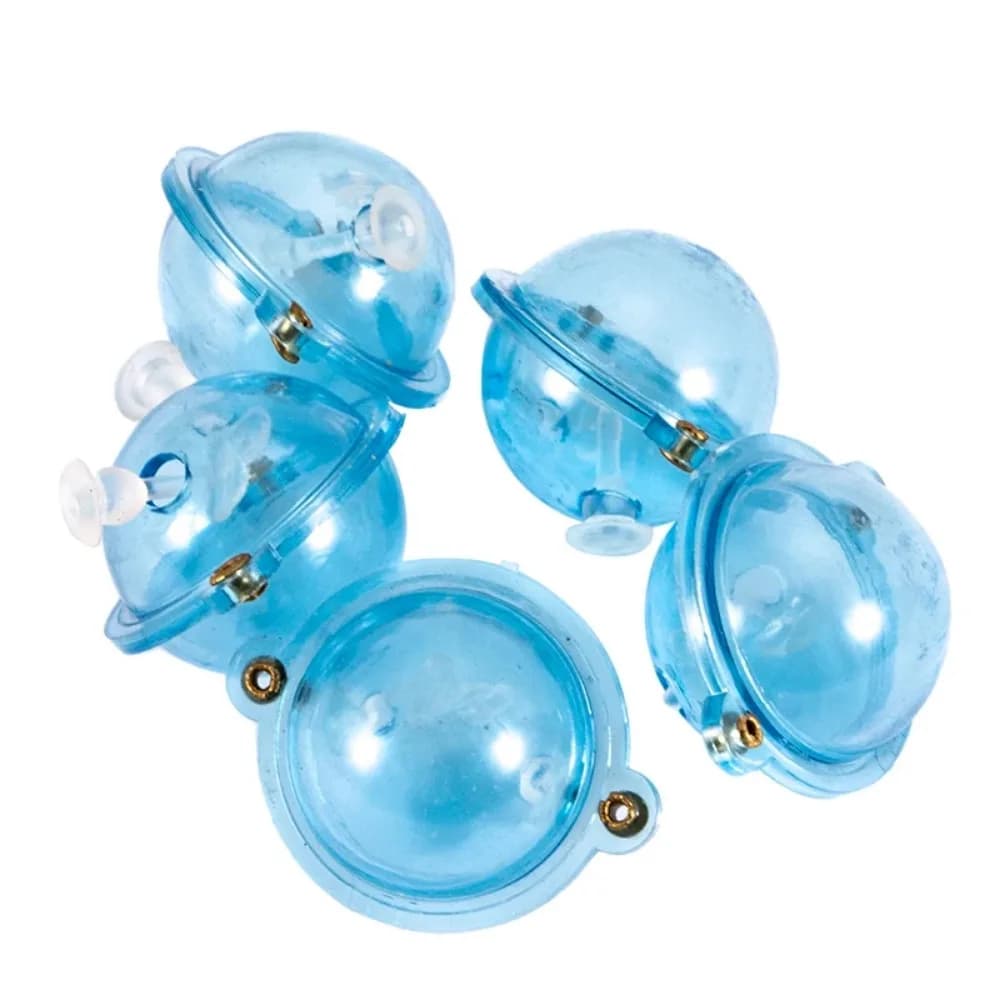 Lot de 5 flotteurs de pêche creux transparents ABS pour bulles de surface et lancers
