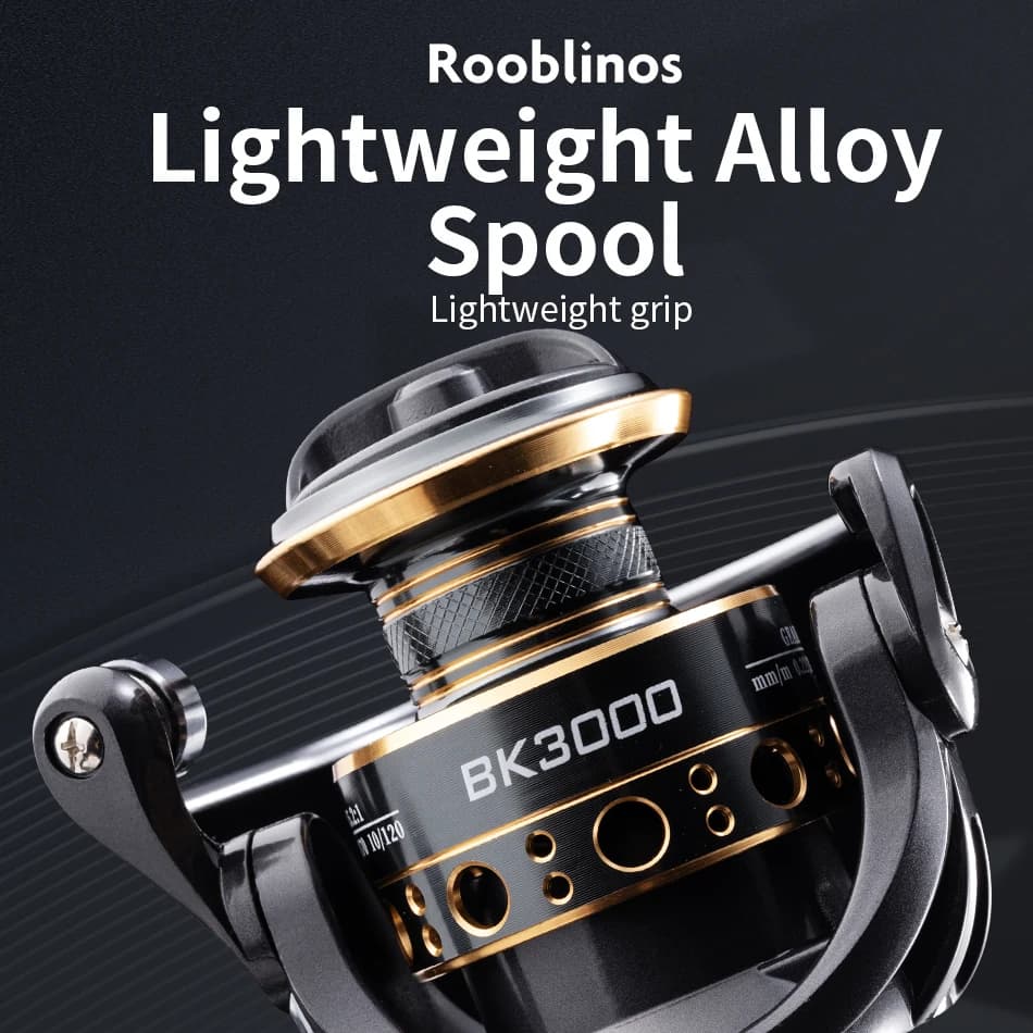Rooblinos BK Spinning Fishing Reels For Saltwater Freshwater Metal Spool Left/Ri