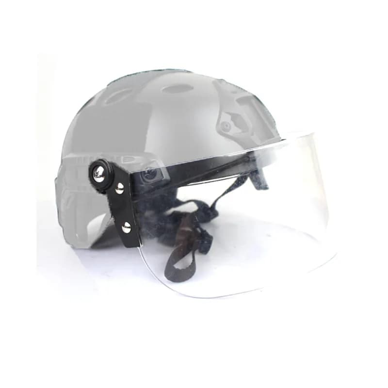 Masque facial tactique transparent anti-vent - Protection visage pour casque pêche airsoft