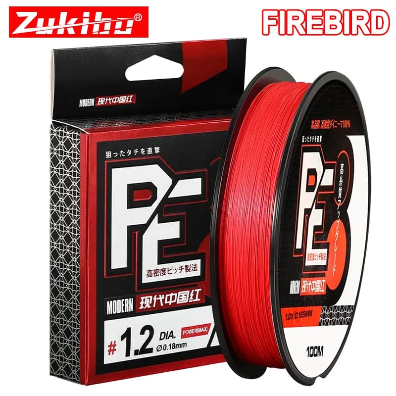 Ligne de pêche PE multifilament 8 brins ZUKIBO Firebird haute résistance pour eau salée