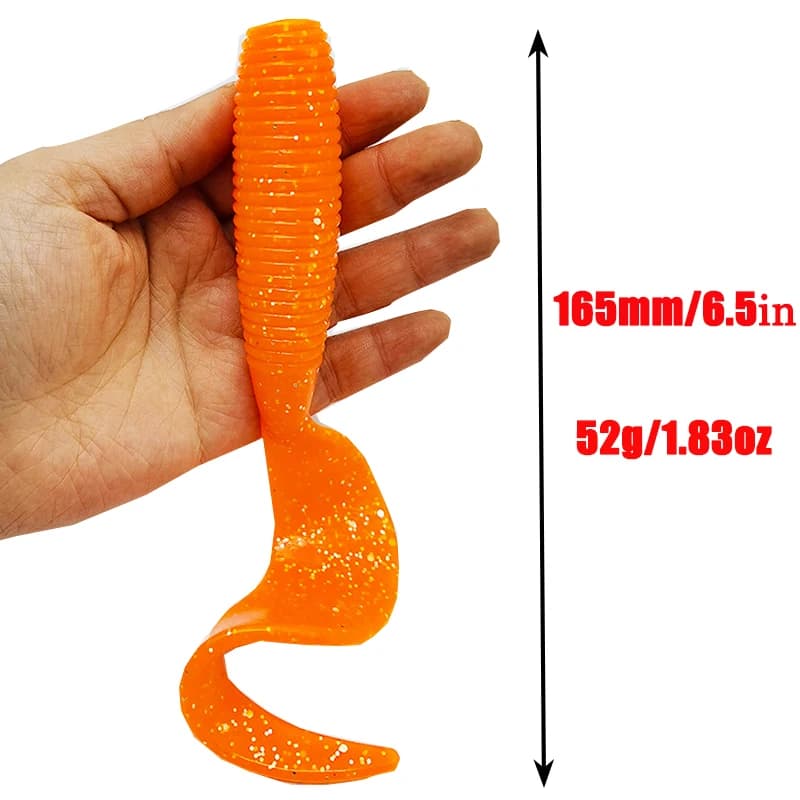 Leurre souple queue vibrante 16.5cm 52g pour pêche gros carnassiers brochet silure black bass