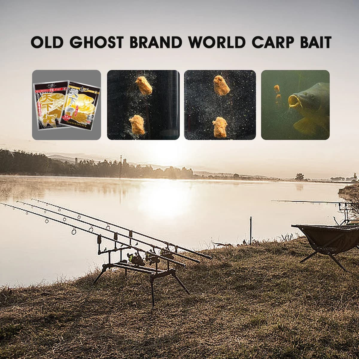 Appât Old Ghost World carp fishing 250g - Bouillettes toutes saisons pour carpes européennes et nourriture poisson