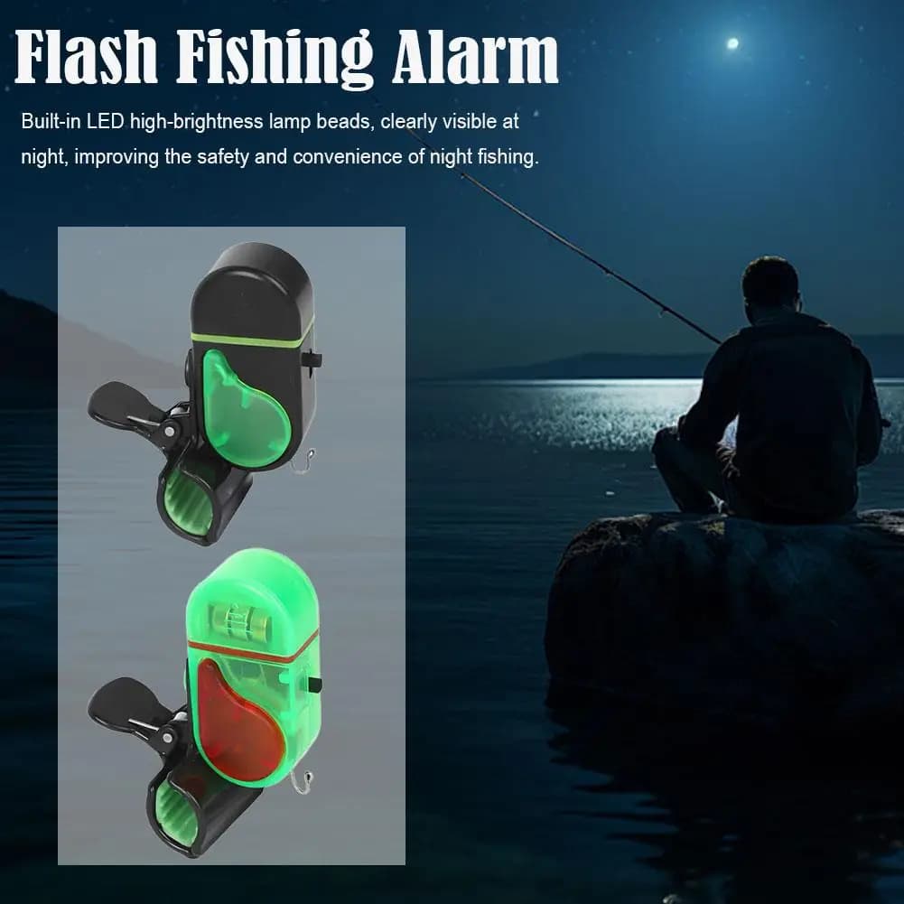 Alarme électronique morsure poisson avec LED - Clip pour canne à pêche et alerte sonore