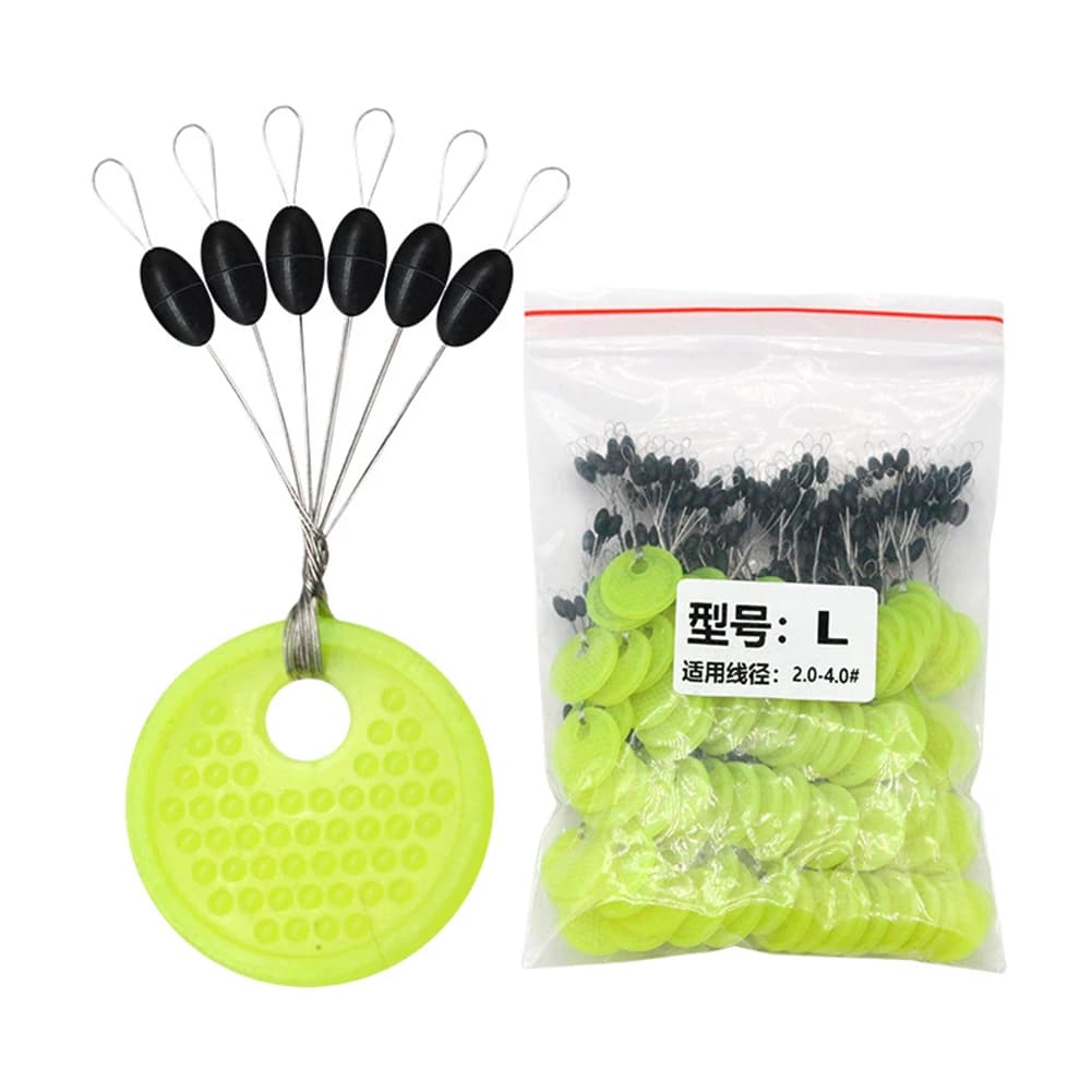 60/120 pièces stops flotteurs caoutchouc pêche carpe - Ovale noir pour pêche à l'anglaise et mouche