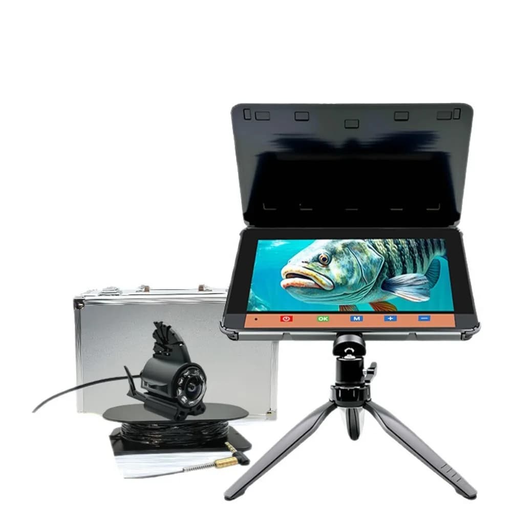 Caméra sous-marine DVR 8" pour pêche avec écran 1280x720, vision 1080P Full HD jusqu'à 20m de profondeur