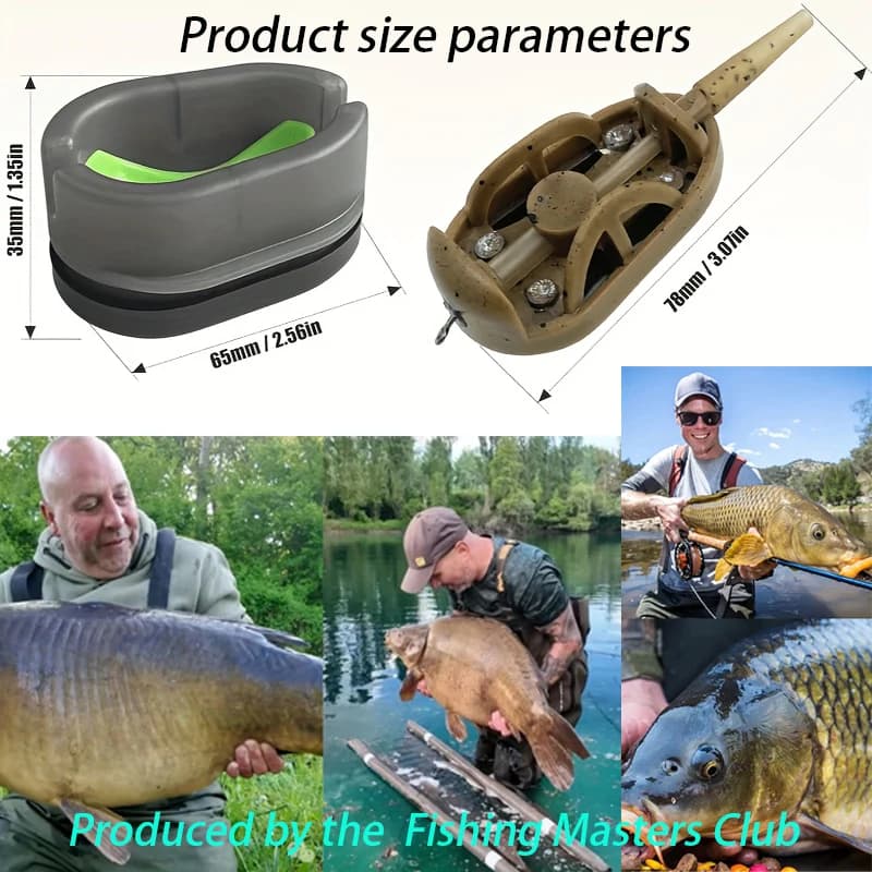 Cage à appâts premium pour pêche à la carpe - Dispositif amorçage avec moule à libération rapide - 20G à 60G