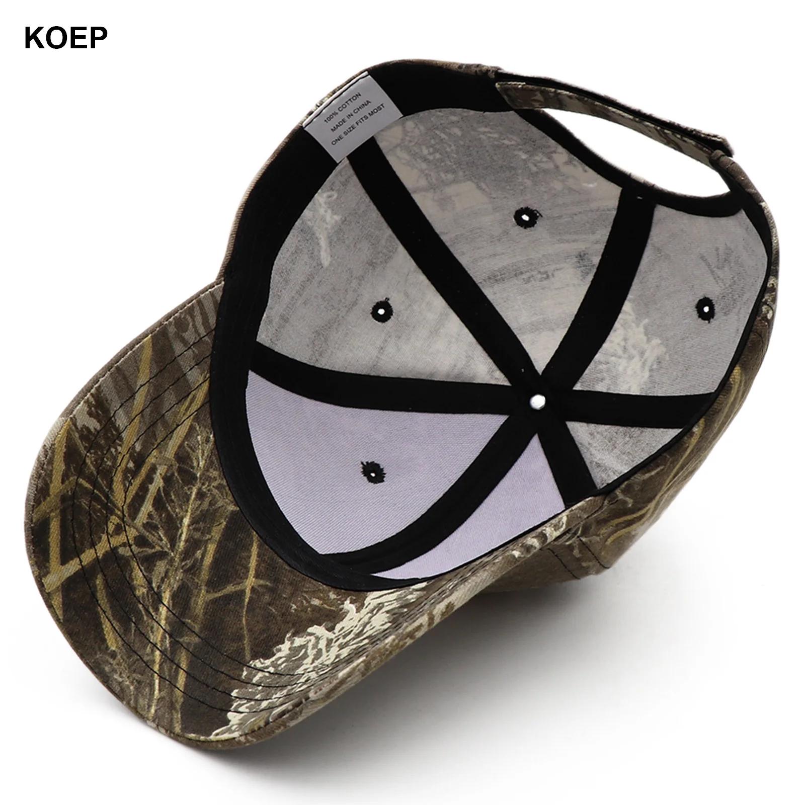 Casquette snapback camouflage roseaux KOEP pour pêche - Design feuilles de massette