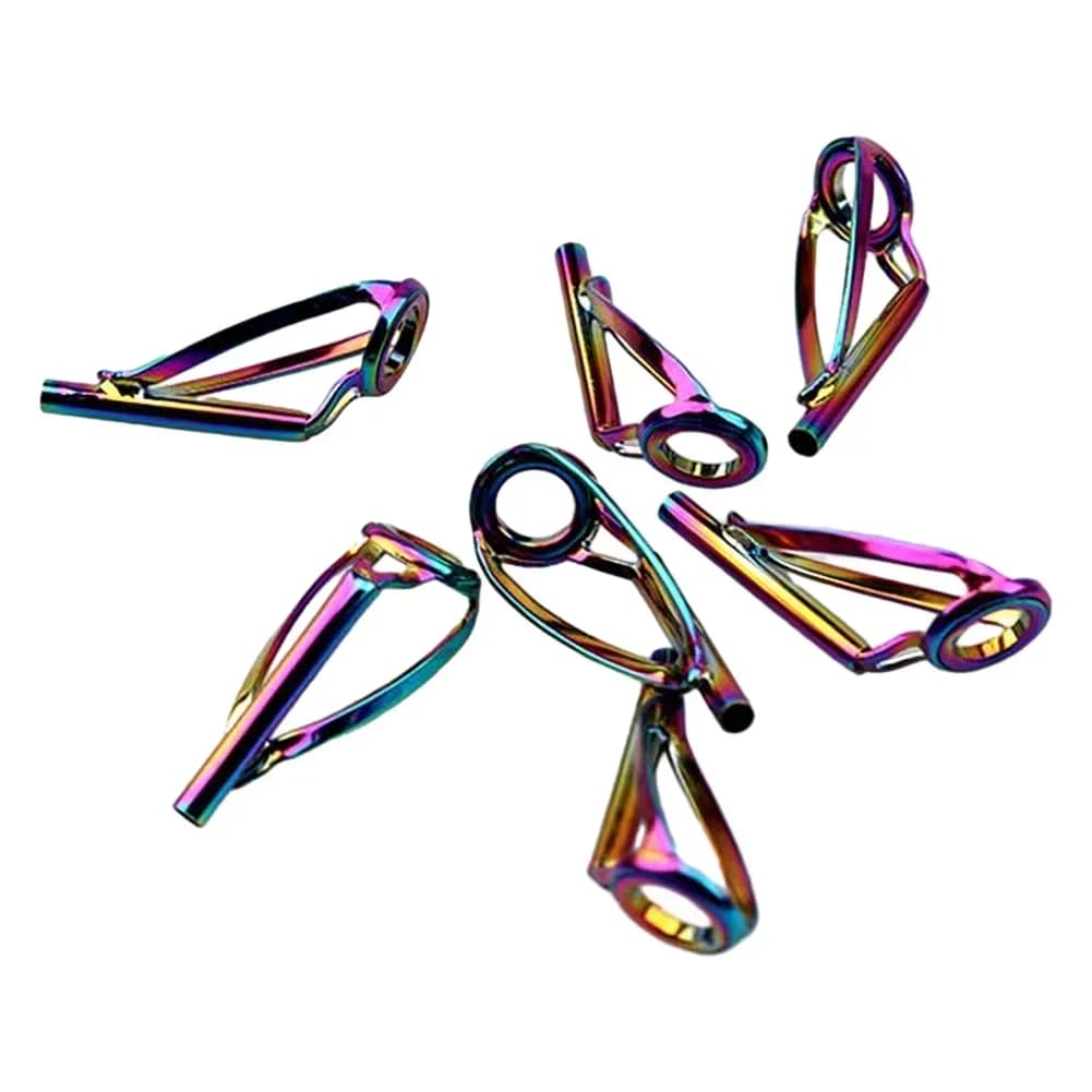 Kit de réparation 5 guides pour cannes spinning et casting - Cadres inox et anneaux céramique