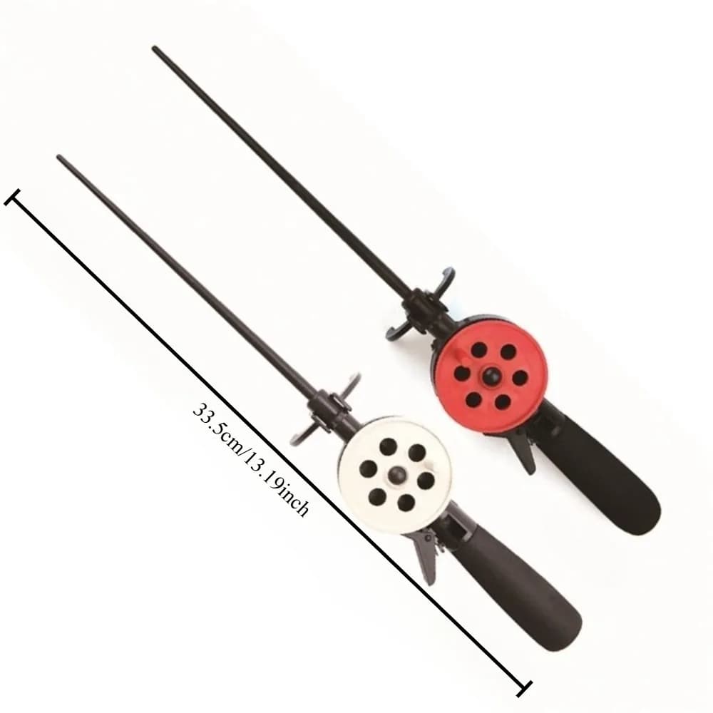 Canne à pêche sur glace mini télescopique 33.5cm - Pôle portable pêche hivernale extérieur accessoire