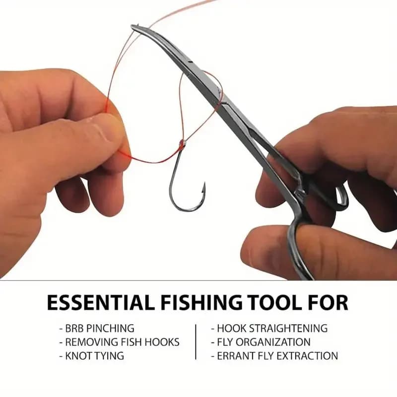 Pince dégorgeoir courbée acier inoxydable F04 accessoires pêche extraction hameçons équipement sport