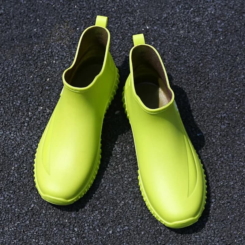 Bottes de pluie homme semelle épaisse chaude résistante pour pêche quatre saisons