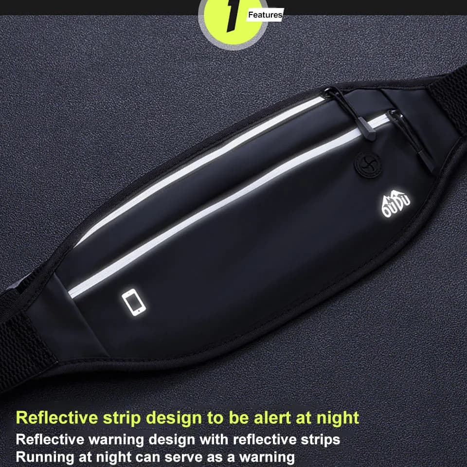 Sac banane sport LOOGDEEL étanche invisible pour téléphone clés randonnée running homme femme