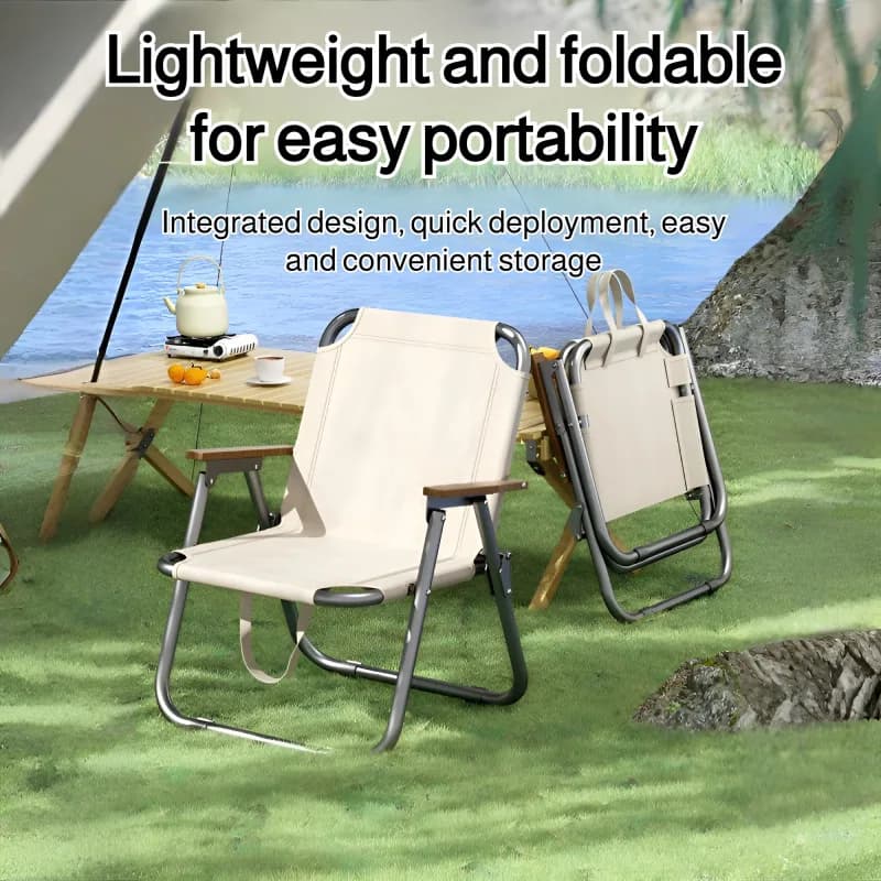 Chaise pêche pliable aluminium avec tapis antidérapant - Siège oxford résistant pour pêche camping plage