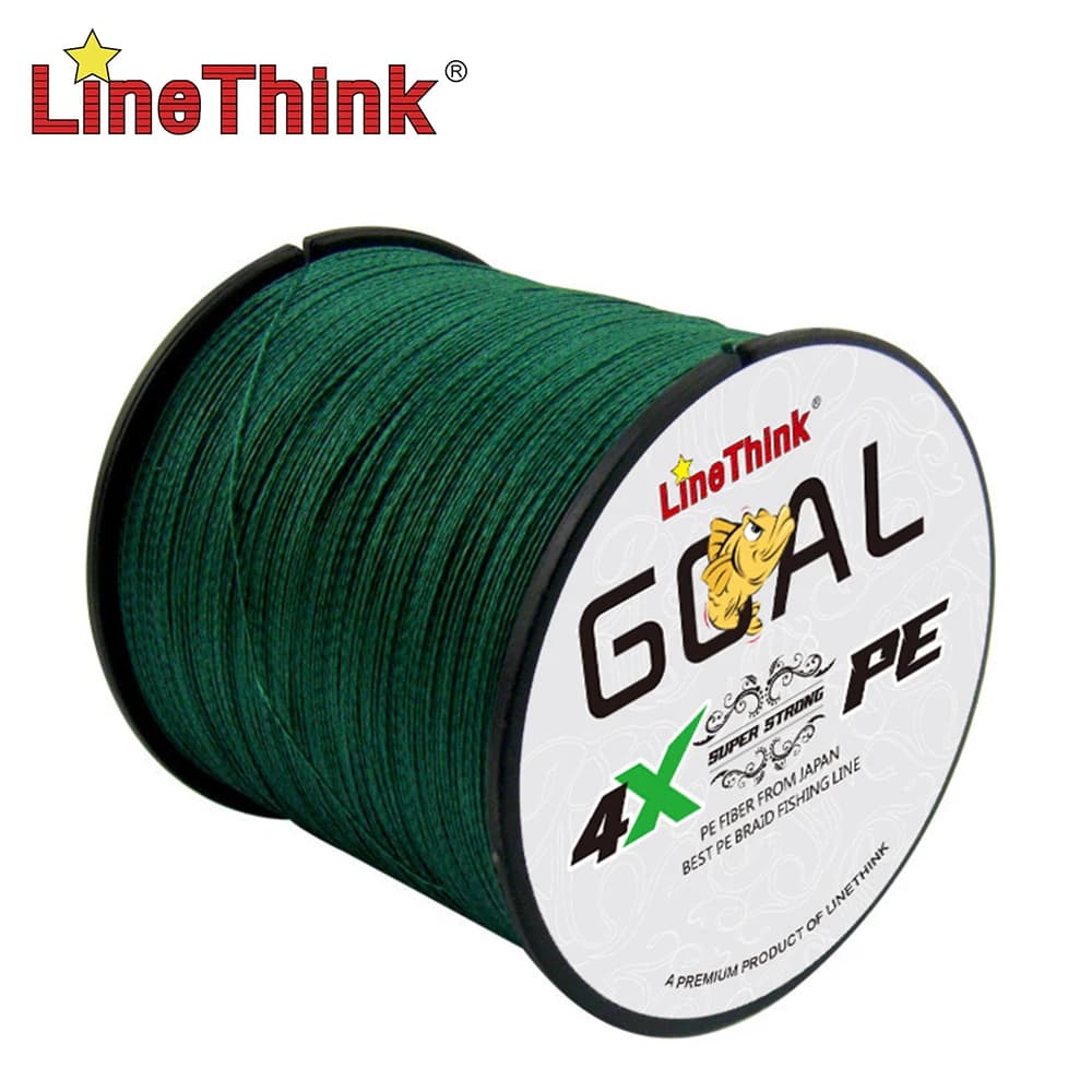 Ligne de pêche tressée PE 4 brins Goal 300m 500m, ultra résistante pour la pêche en mer