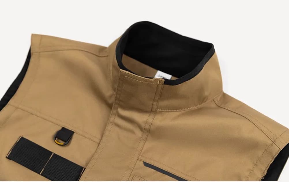 Veste de travail cargo pêche avec multiples poches pour outils, veste technique extérieur pêcheur