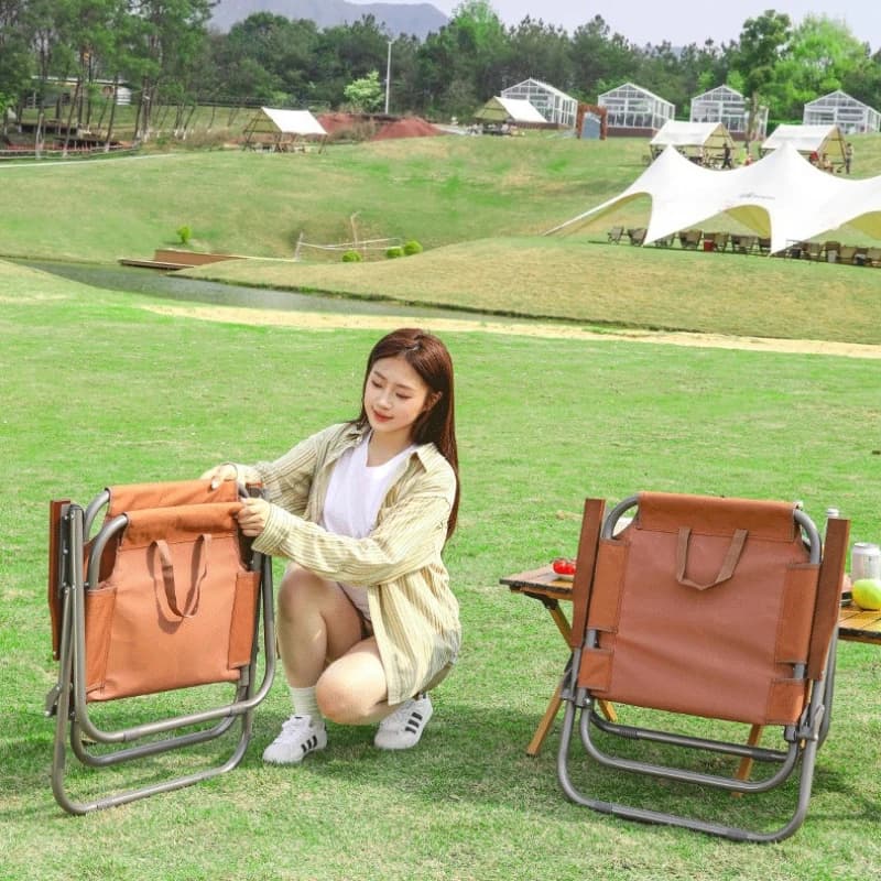 Chaise de plage pliante légère avec porte-gobelet - Siège réglable pour pêche et camping
