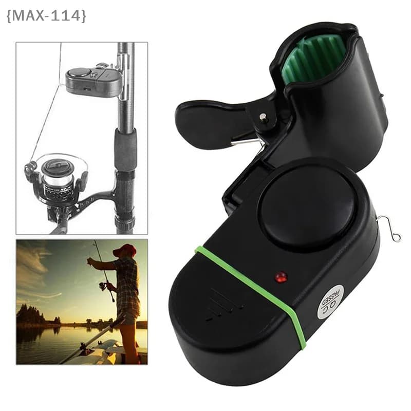 Alarme morsure carpe B1101 MAX114M3 réglable volume/sensibilité avec LED - Pour pêche nuit