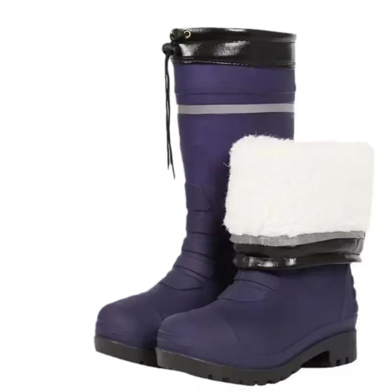 Bottes hiver homme EVA doublées fourrure antidérapantes pêche lavage auto