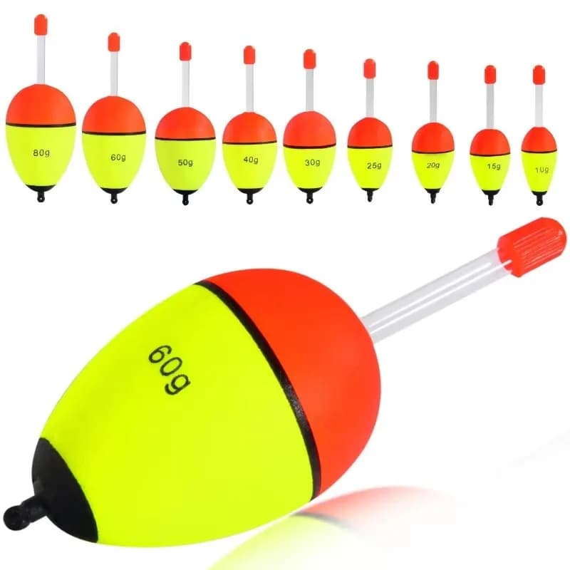 2 à 10 pièces de flotteurs lumineux EVA pour pêche de nuit, bâtons fluorescents pour rockfish et mer