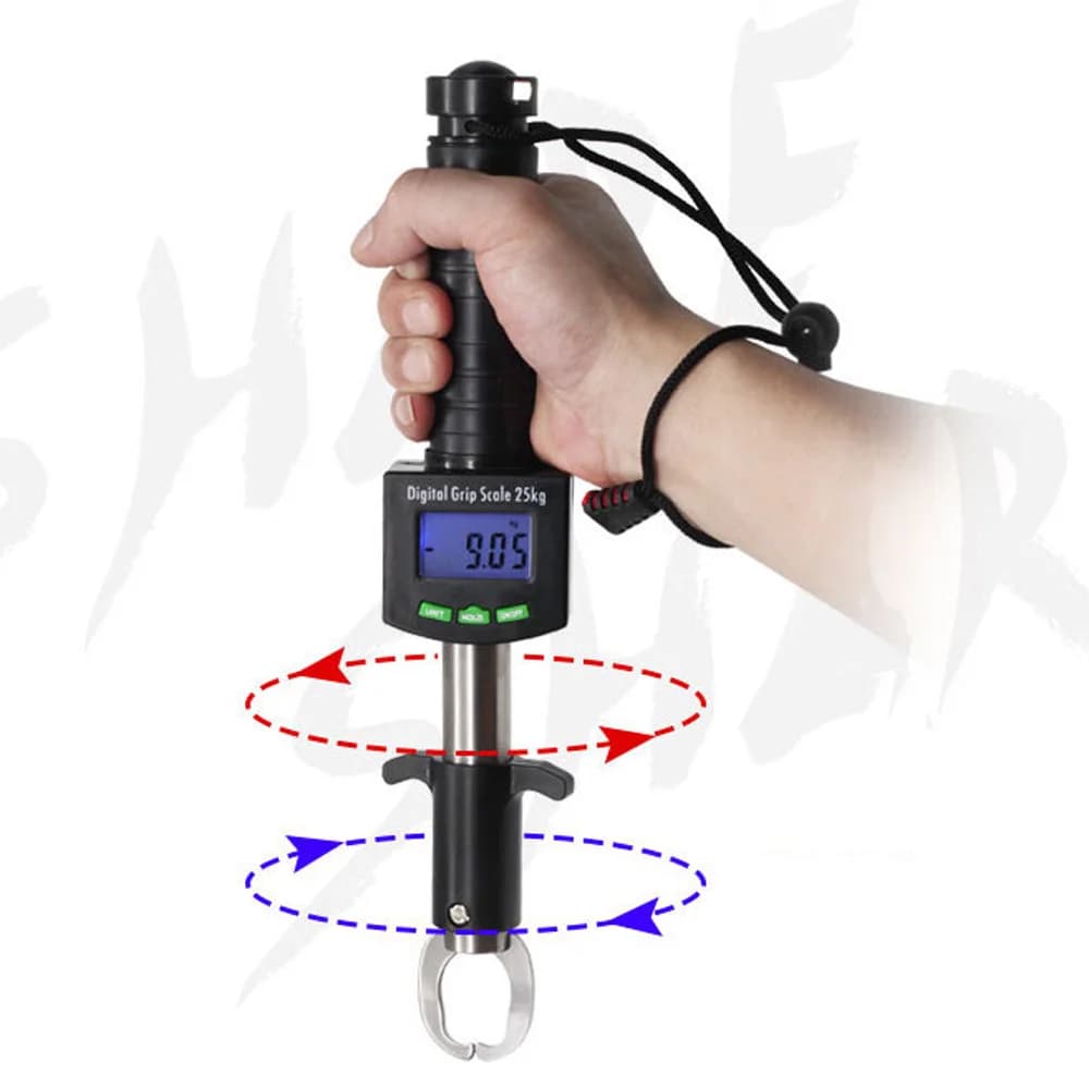 Pince à peser poisson électronique LED 25kg 15kg acier inoxydable balance portable gripper pour pêche accessoire