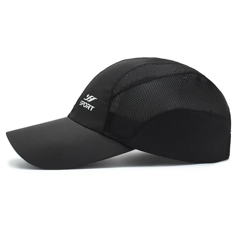Casquette pêche protection UV séchage rapide - Chapeau strapback respirant randonnée et pêche