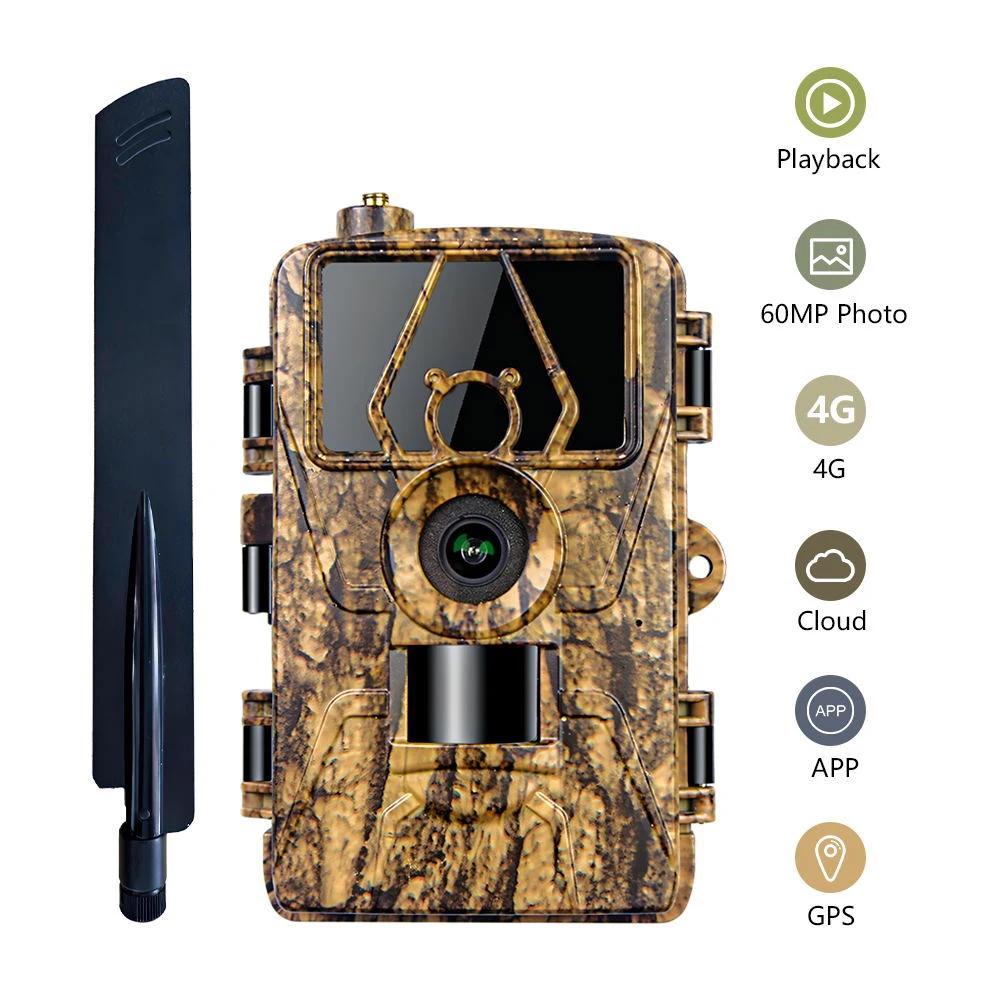 Caméra de sentier vidéo 8K photos 60MP vision nocturne activée mouvement étanche pour chasse et sécurité maison