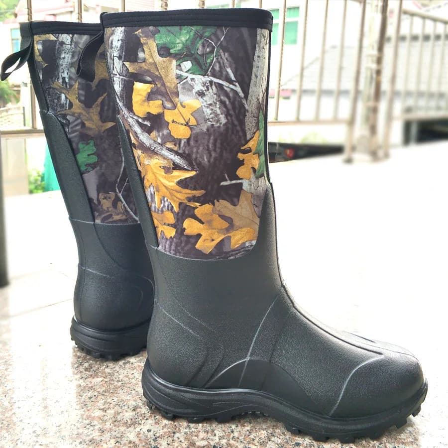 Bottes camouflage feuille d'érable pêche chasse antidérapantes pour neige hiver outdoor