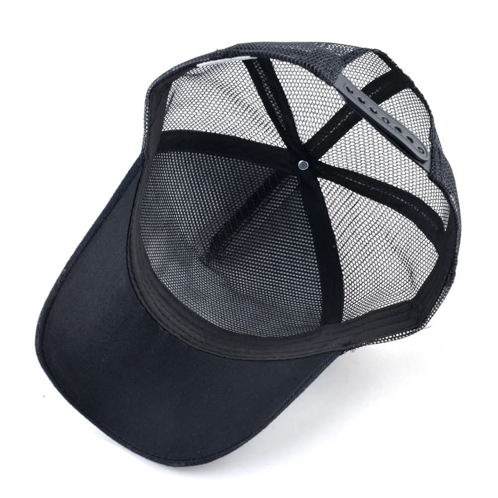 Casquette baseball loup brodé snapback pêche outdoor respirante visière unisexe fashion