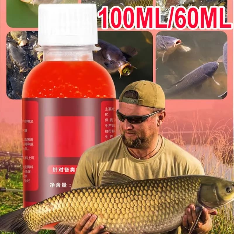Liquide attractif 100ML/60ml vers rouge concentré pour perche, silure et pêche carnassière