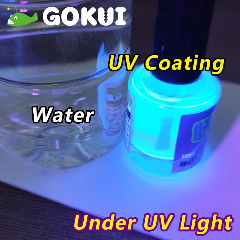 Peinture fluorescente GOKUI UV pour leurres DIY - Revêtement biomimétique magique pour attirer les poissons