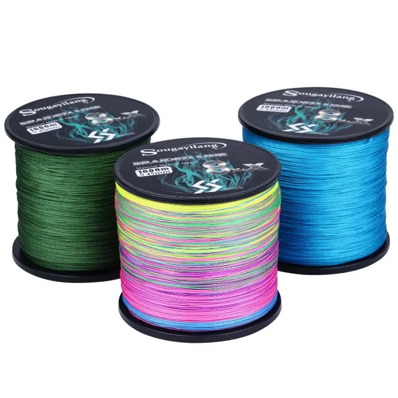 Ligne de pêche multifilament Sougayilang 9 brins PE 300m pour carpe et carnassiers