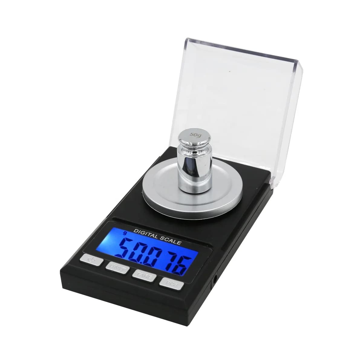 Balance digitale portable précision 0.001g 50g, mini pèse-leurre pour pêche, or, argent et bijoux