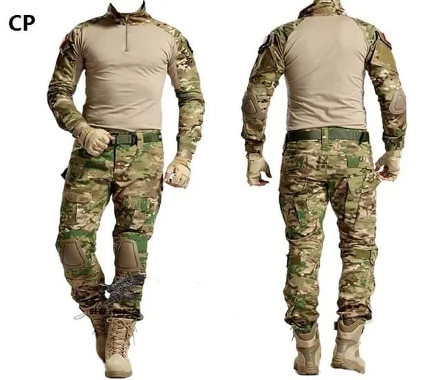 Uniforme chasse camouflage multicam entraînement randonnée pêche vêtements sport avec protections genoux