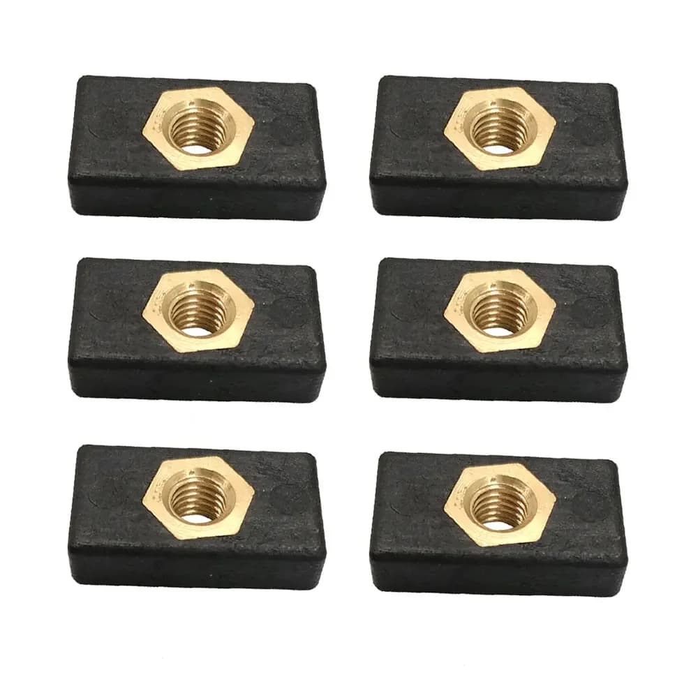 Rail coulissant pour support de canne kayak - Kit de montage latéral avec écrous glissants 2/6/8 pièces
