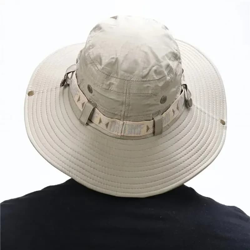 Chapeau bucket homme été protection UV - Bords larges pêche safari plage randonnée soleil