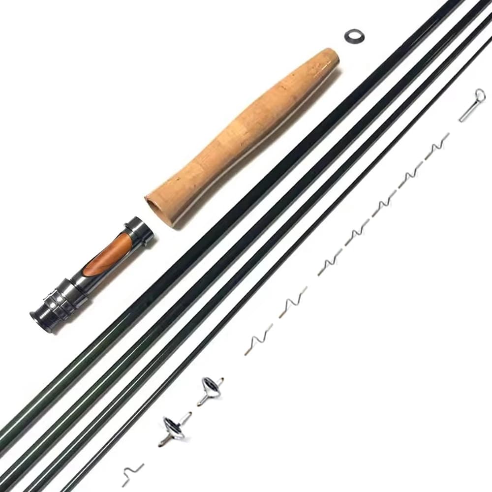 Kit canne à mouche DIY NooNRoo IM8 9ft 3-6WT blank cambo - Kit montage canne mouche professionnelle avec grip liège