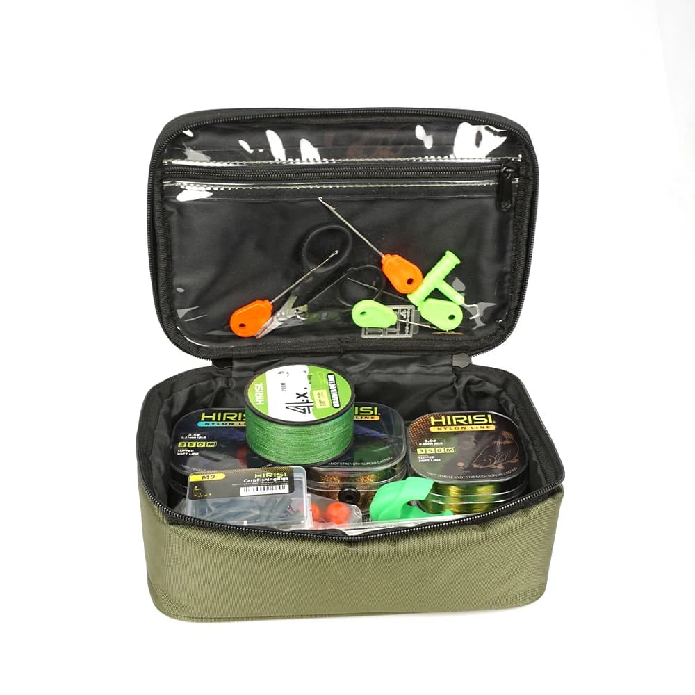 Sac carpe Hirisi grande capacité étanche PVC Oxford avec multiples poches pour moulinets et accessoires
