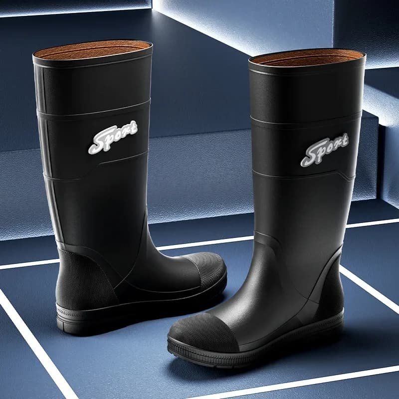 Bottes de randonnée pêche haute tube imperméables antidérapantes - Semelle EVA pour randonnée montagne
