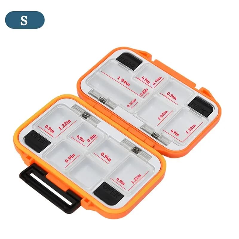 Boîte de pêche étanche rangement accessoires leurres et hameçons pour carpe et truite