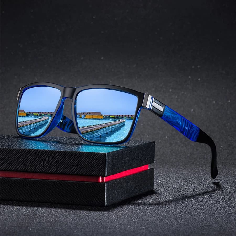 Lunettes de pêche carrées UV400 - 3 paires colorées pour hommes et femmes - Protection solaire légère pour pêcheurs