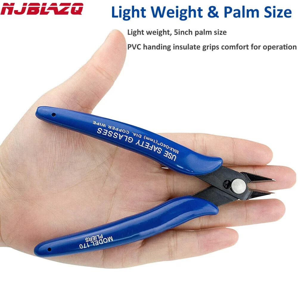 Pince coupe-câble électrique acier carbone bleue pour fils et câbles - outil maison professionnel