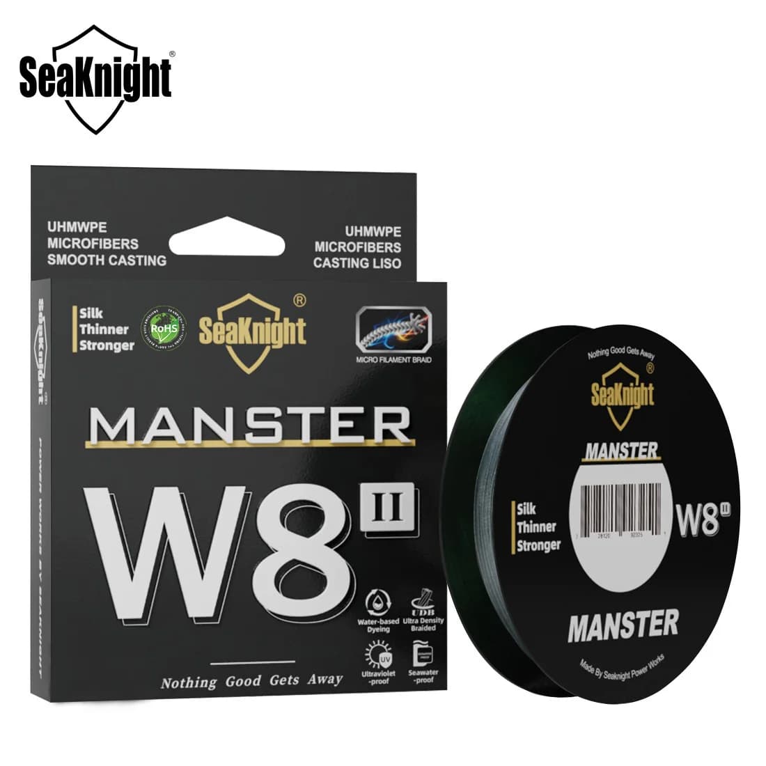 Ligne de pêche tressée SeaKnight W8 II 500M 8 brins anti-UV étanchéité mer haute performance pêche sportive