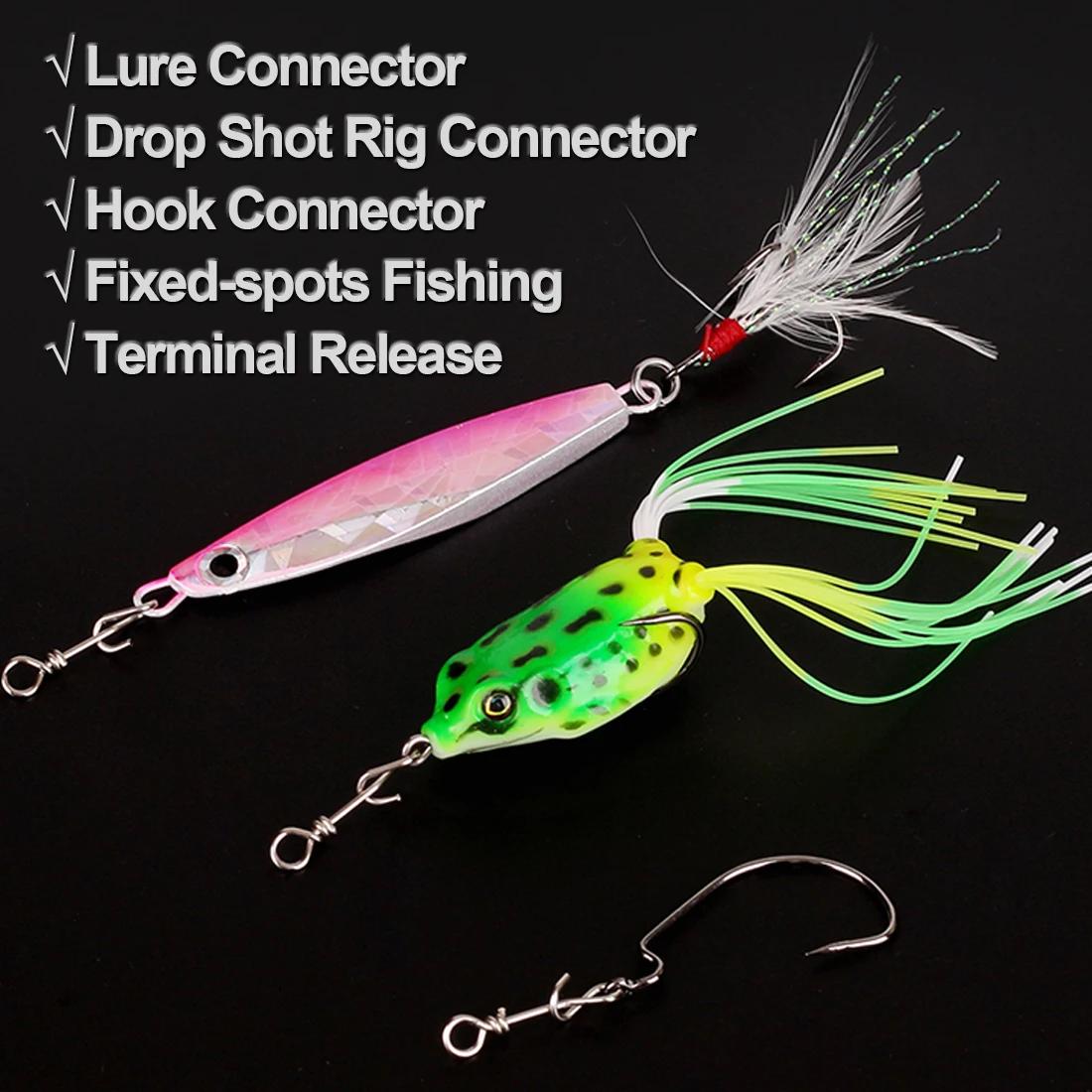 Snap Fishing 50-200Pcs - Connecteurs Rapides pour Leurres, Clips Inox Résistants Eau Salée