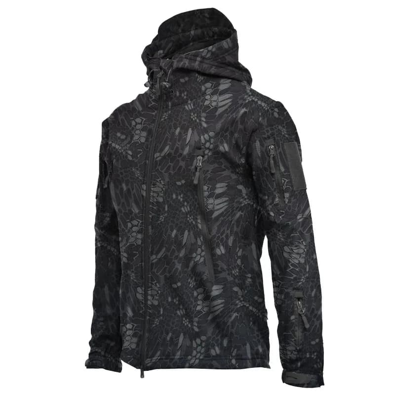 Veste tactique homme 2024 soft shell techwear coupe-vent imperméable chaude