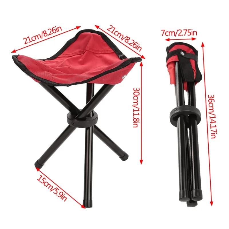 Chaise trépied pliante portable pour pêche camping randonnée pique-nique barbecue voyage outdoor