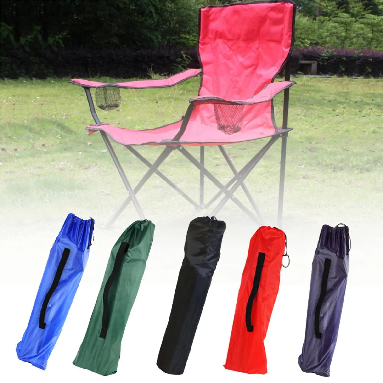 Sac de transport Oxford pour chaise camping avec poches organisatrices résistant à l'usure