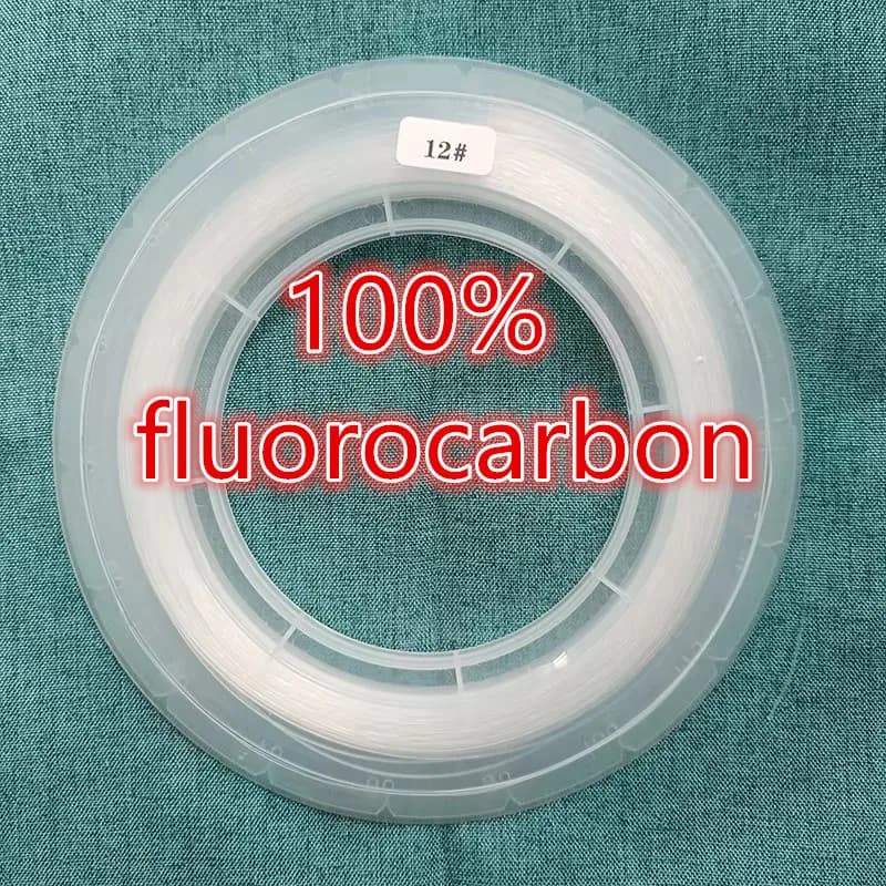Bas de ligne fluorocarbone 100m 0.70-0.90mm transparent pêche mer bateau - Invisibilité
